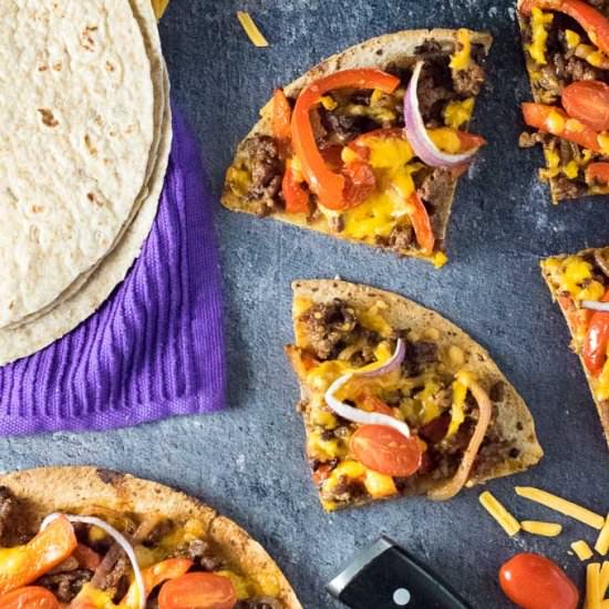 Healthy BBQ Tortilla Pizza