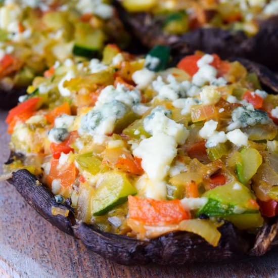 Blue Cheese Veggie Stuffed Mushroom