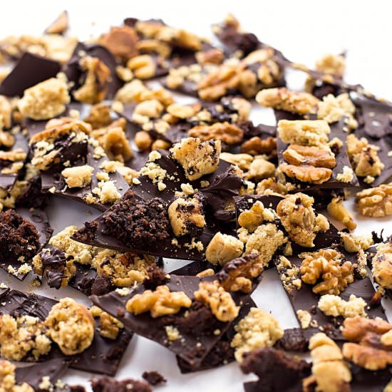 Cookie Cluster Chocolate Bark