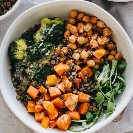 Vegan Chickpea & Sweet Potato Bowls