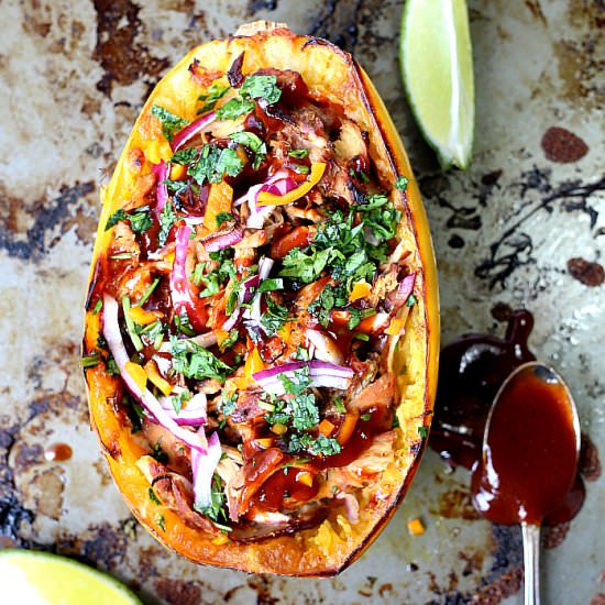 Barbecue Chicken Spaghetti Squash