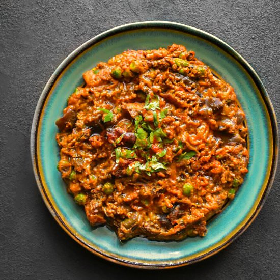 Mushroom Baingan Masala