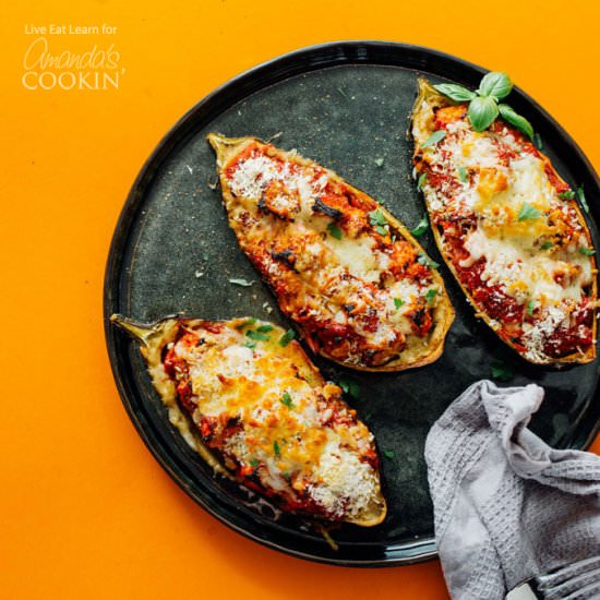 Stuffed Baked Eggplant Parmesan