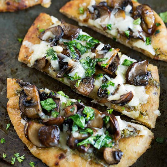 Mushroom Flatbread Pizza
