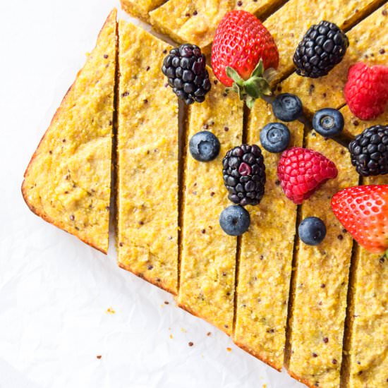 sweet quinoa cornbread