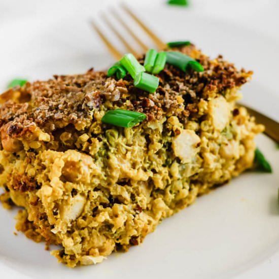 Vegan Cheesy Chickpea Casserole