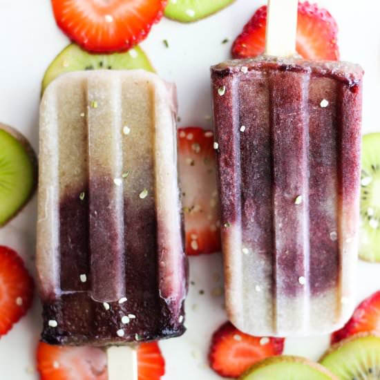 Banana cherry sugar free popsicles