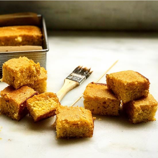 butter-honey glazed cornbread