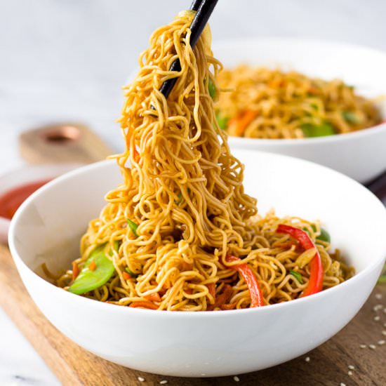 Vegetable Lo Mein for Two