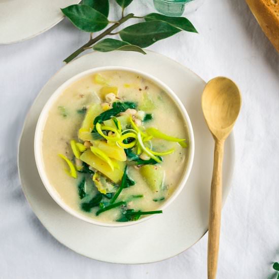 Colcannon-inspired Potato soup