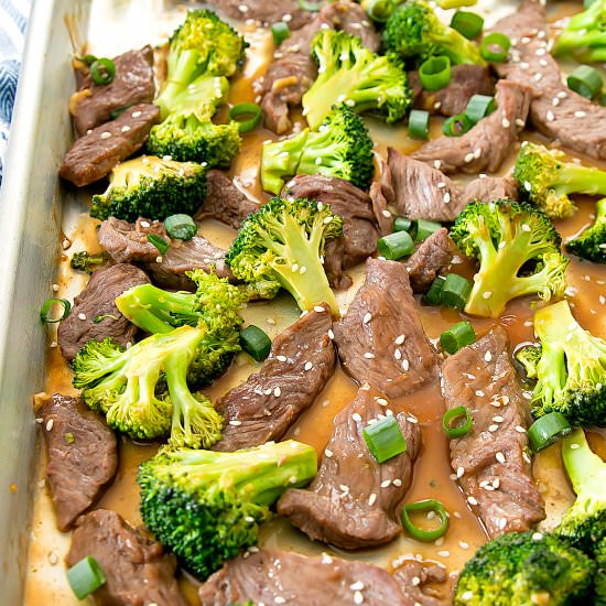 Sheet Pan Beef and Broccoli