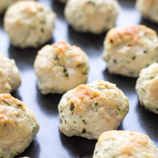 Low FODMAP Pesto Turkey Meatballs