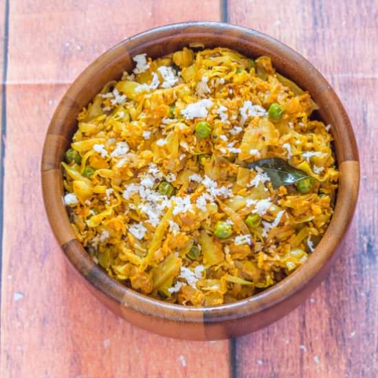 Kobi Vatana-Cabbage Sabzi