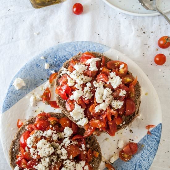 Greek Tomato loaded barley rusks