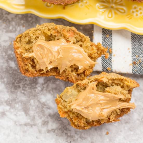 Healthy Carrot Pineapple Muffins
