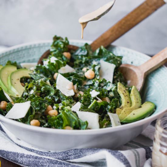 Kale Tahini Caesar Salad