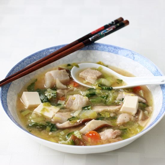 Miso Soup with Pork Belly and Tofu