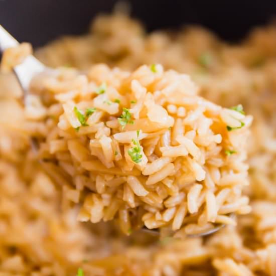 French Onion Rice Pilaf