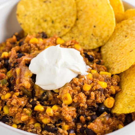 Mexican Quinoa Enchilada Casserole