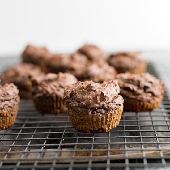 Vegan Chocolate Protein Muffins