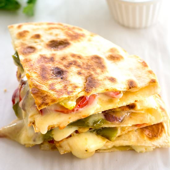 Veggie Fajita Quesadillas