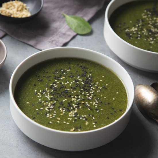Spinach, Garlic and Tahini Soup