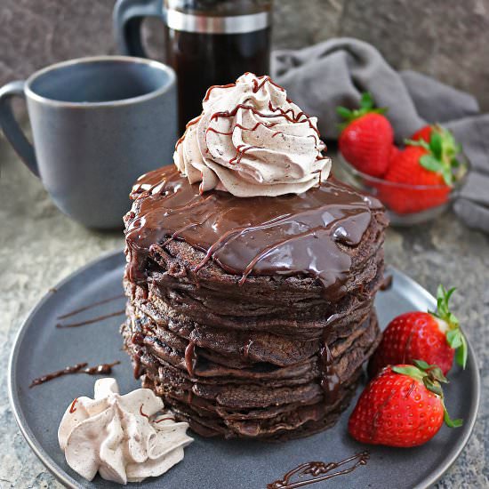 Chocolate Oatmeal Pancakes