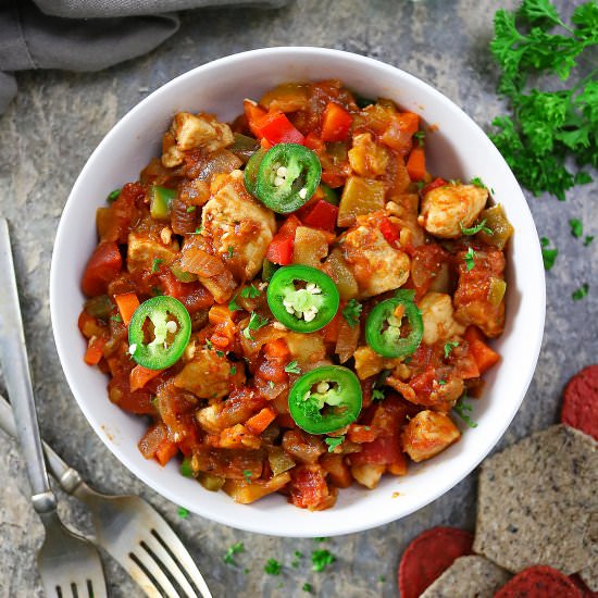 Mango Chicken Veggie Skillet Saute