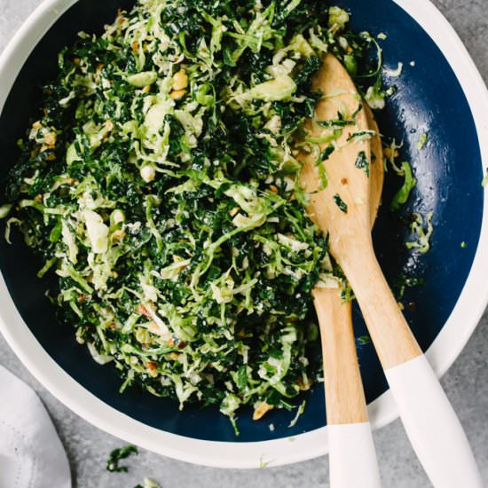 Kale and Brussels Sprout Salad