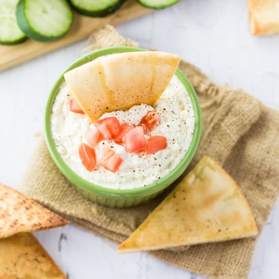 Warm Garlic Feta Dip