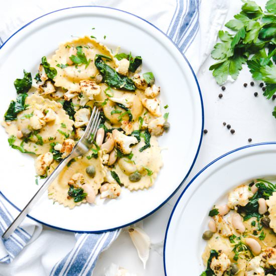 Roasted Cauliflower Ravioli
