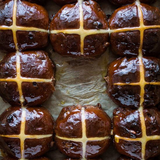 Chocolate Orange Hot Cross Buns
