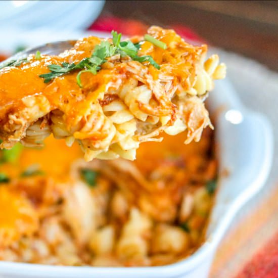 Cheesy Chicken Enchilada Pasta