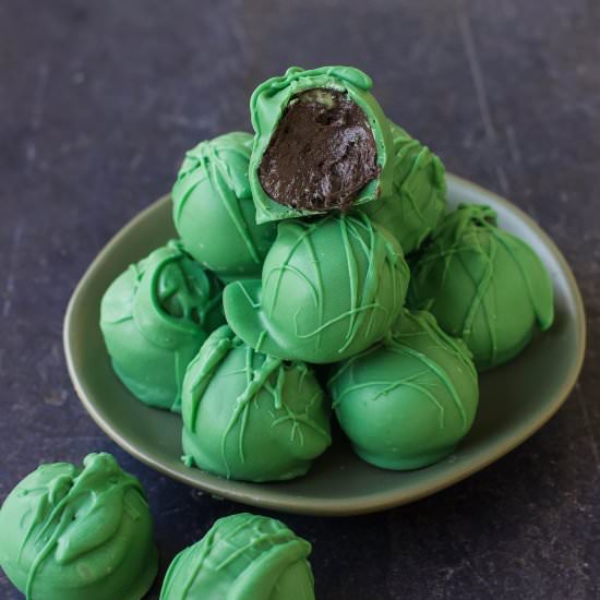 No Bake Thin Mint Oreo Truffles