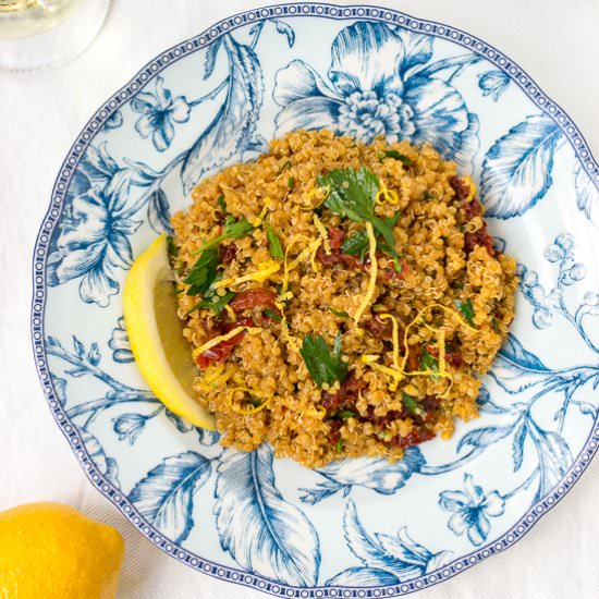 Lemony Quinoa with Sun-Dried Tomato