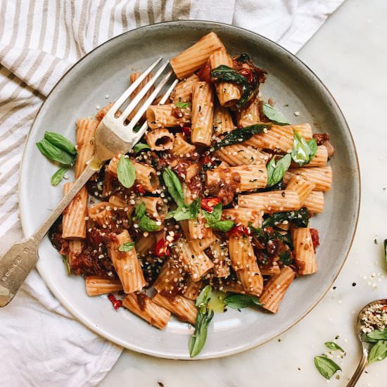 Vegan Eggplant and Mushroom Ragu