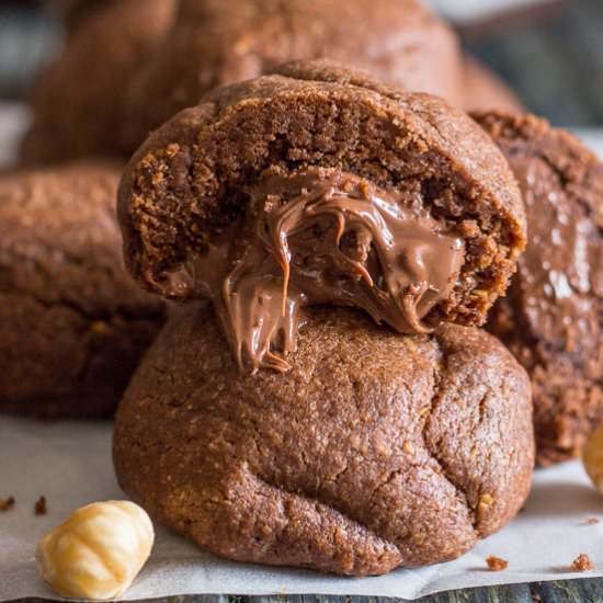 Double Nutella Stuffed Cookies