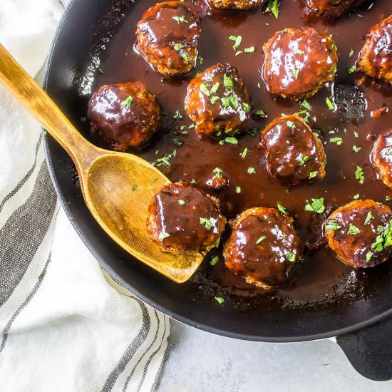 Keto BBQ Liver Meatballs