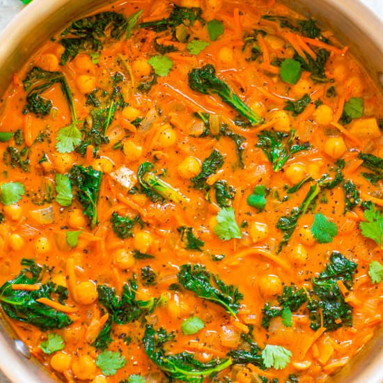 Chickpea & Kale Thai Coconut Curry