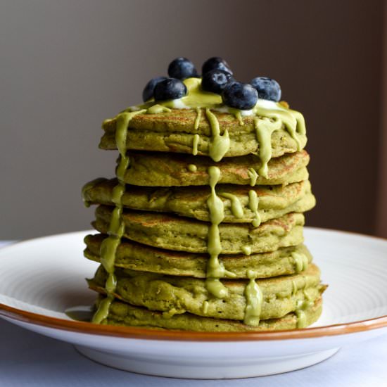 GF Matcha Pancakes