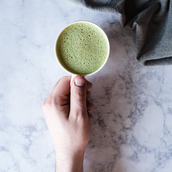 Dairy Free Tahini Matcha Latte