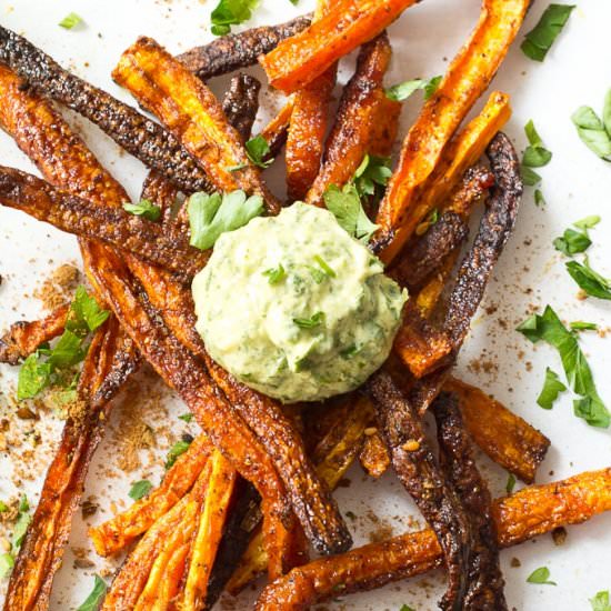 BAKED SHOESTRING CARROT FRIES