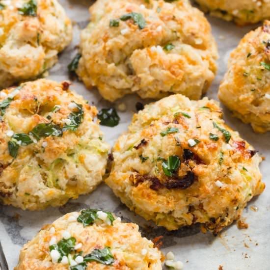 Drop Biscuits with Cheese, Zucchini