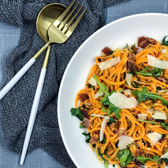 BLT Sweet Potato Noodle Pasta