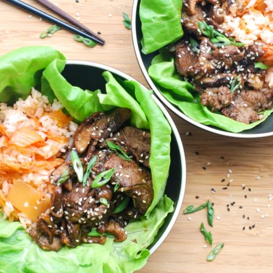 Korean BBQ Beef & Kimchi Rice