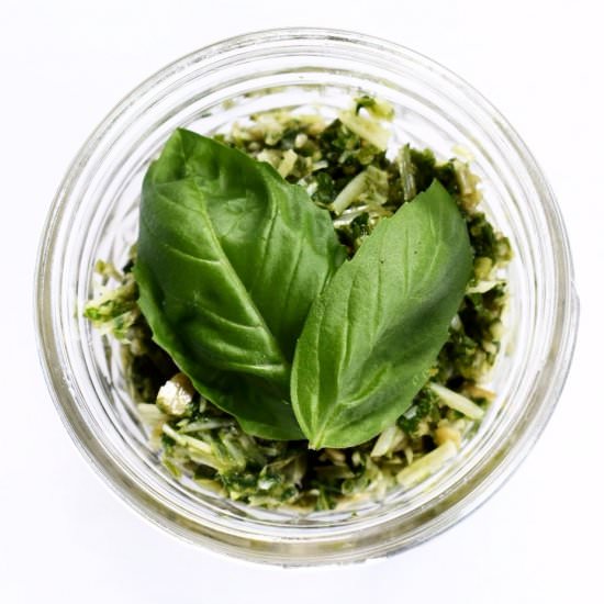 Homemade Pesto with Fresh Basil