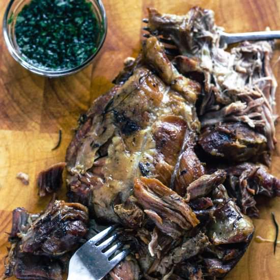 Slow Cooked Lamb + SF Mint Sauce