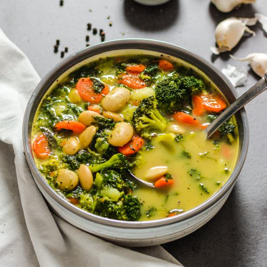 Veggie-Loaded White Bean Soup