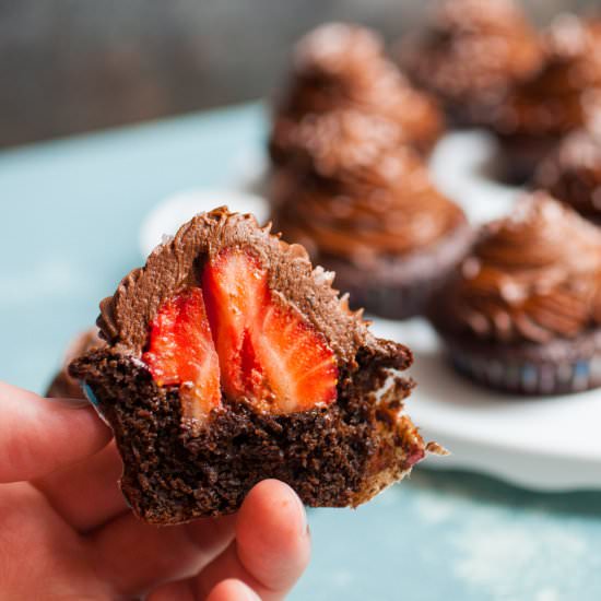 Chocolate Strawberry Cupcakes