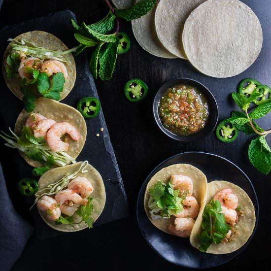 Vietnamese Shrimp Tacos